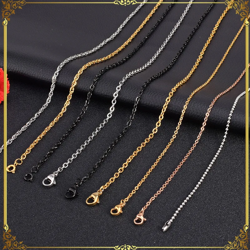 Ожерелье из веревки с о-образной цепью 2 мм нержавеющей стали 304 очаровательное