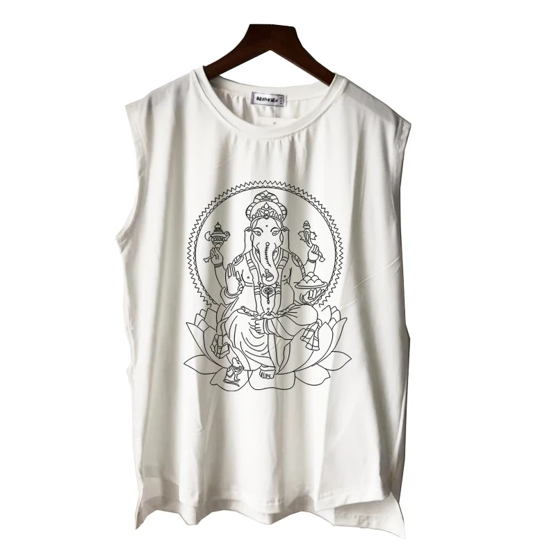 Майка без рукавов для мужчин и женщин художественный принт Бога Будды слона