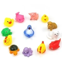 13pcs cute soft rubber float sqeeze sound baby wash bath play animals toys