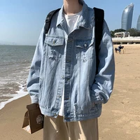 mens clothing denim jacket top coats solid color loose spring and autumn youth lovers tidal current the new listing berserk