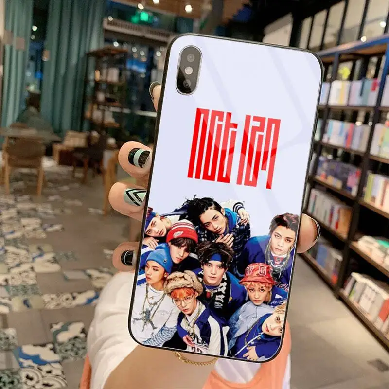 Чехол для iPhone 11 Pro XR XS MAX 8 X 7 6S 6 Plus SE 127 черный закаленное стекло nct 2020 - купить по