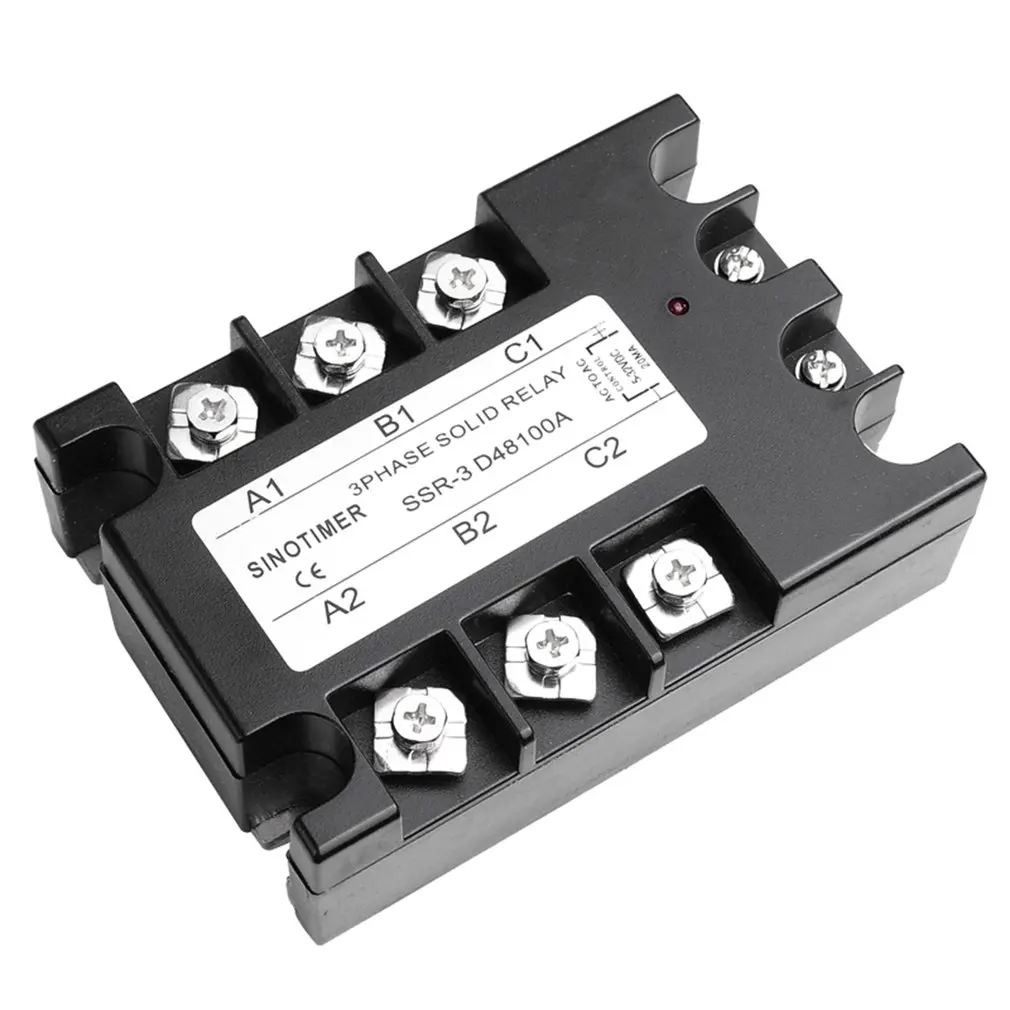 

DC-AC 40DA AC Output 3 Phase Solid State Relay 3-32VDC To 30-480VAC SSR-3 Module Switch Relay Solid State Relay