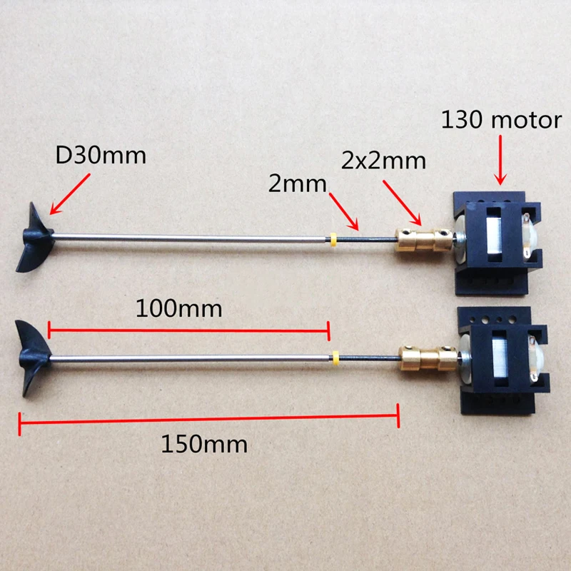 1 пара RC лодка Мощность комплект 130 мотор + кронштейн Медь соединение 15 см