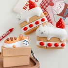 Чехол для Apple Airpods Pro 3D с милым мультипликационным принтом Kitty Cat, чехол для Apple Airpods, 1, 2, 3, клубника, торт на день рождения, беспроводной чехол для наушников