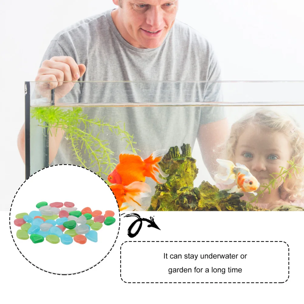 

100Pcs Colorful Luminous Macadam Decorative Flowerpot Layer (Colorful)