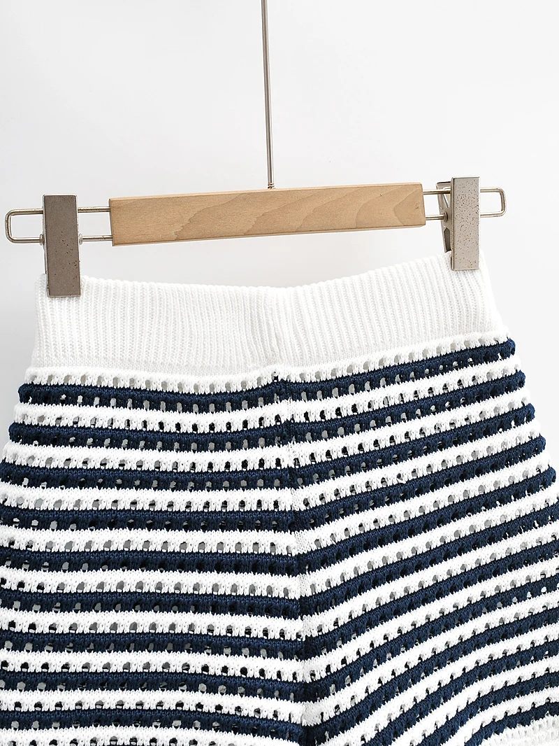 JC·KILIG 2021 Striped Hollow Out Shorts S3195