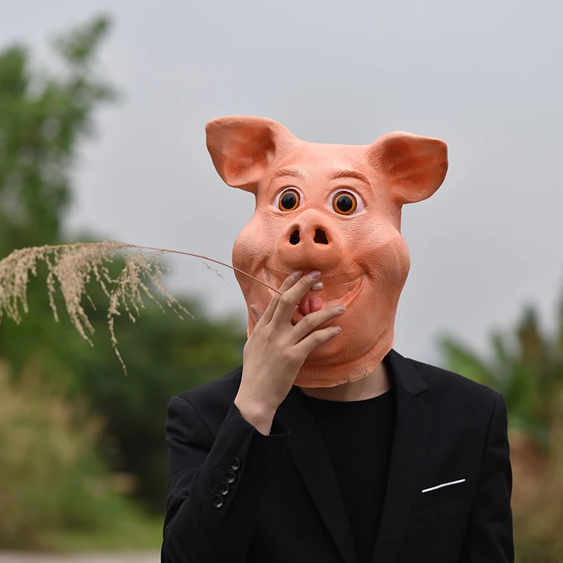 

Funny Pig's Full Face Latex Mask For Halloween Party Cosplay
