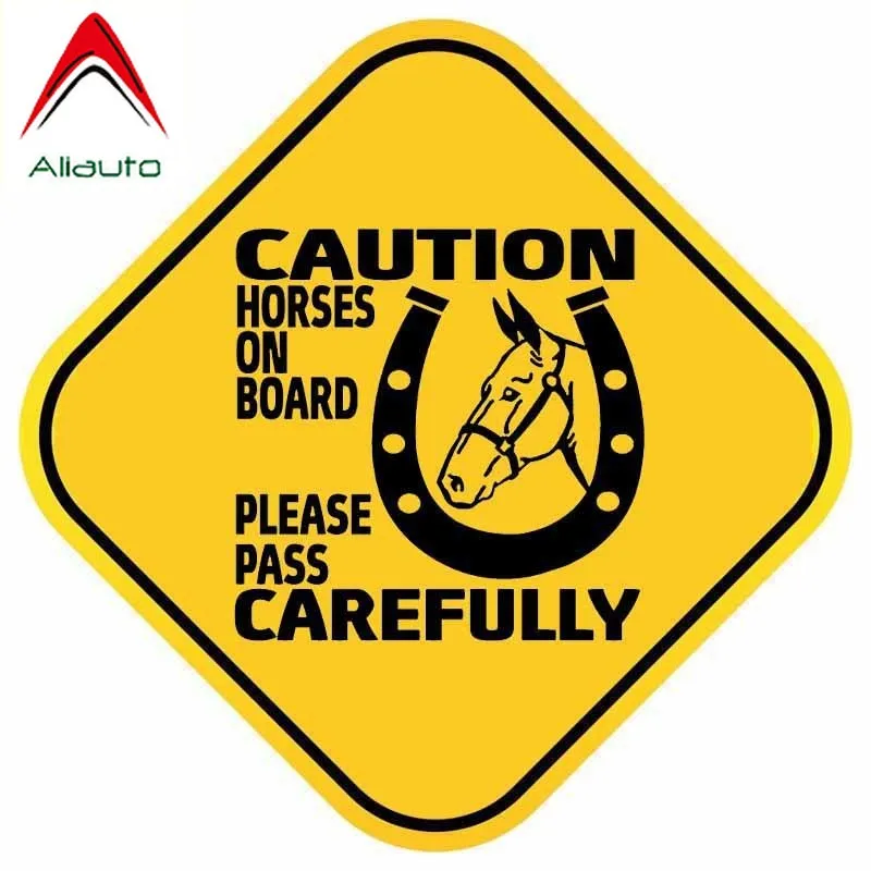 Предупреждение ждающие автомобильные наклейки Aliauto предупреждающие лошадей на