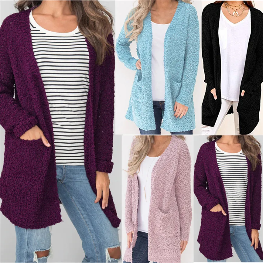 Зимние женские куртки пальто теплые Джемперы кардиганы Женская Повседневная