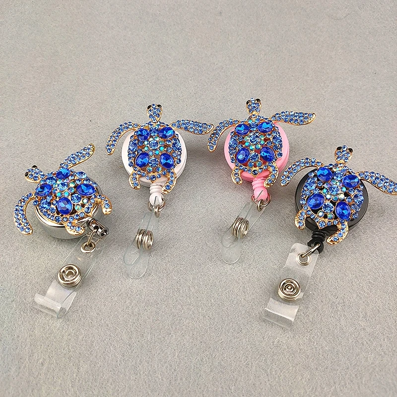 5 шт/лот Bling Королевский синий черепаха медсестры выдвижная катушка ID бейдж имя держатель аксессуары