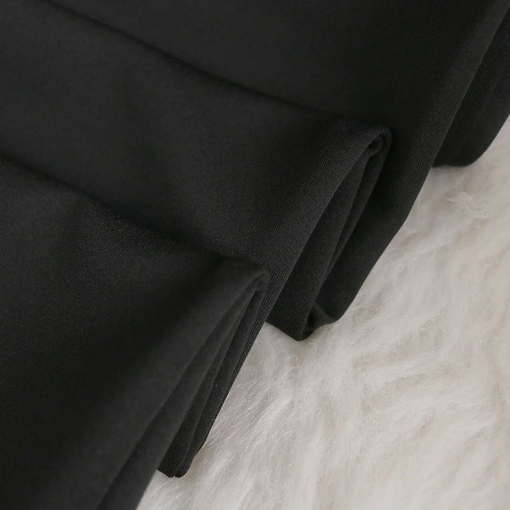 

Women High Waist Skirt Sexy Split Stitching Asymmetrical Black All-match Fashion Commuting Simple Ladies Slim Plus Size