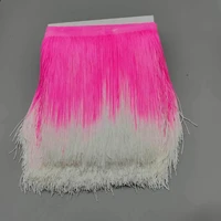 10 yardslot 20cm wide encrypted two color nylon whisker latin dance tassel lace custom garment accessories