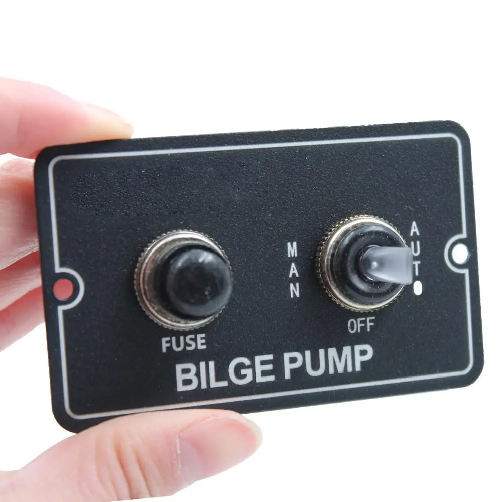 12V&24V BILGE PUMP 2-WAY SWITCH PANE Bilge pump control switch marine panel switch automatic pump control switch