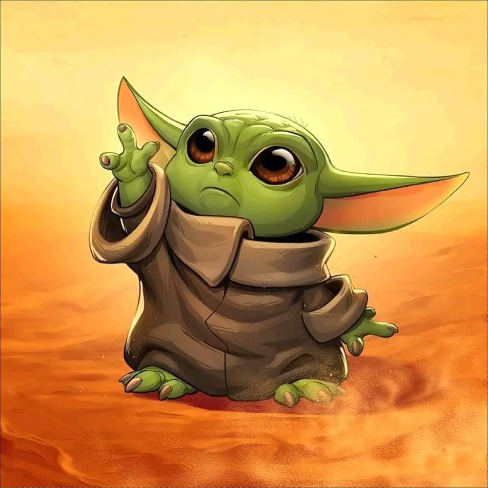 

5D DIY Diamond Painting Full Round Disney Cartoon Yoda Star War Diamond Embroidery Mosaic Painting Cross Stitch Kits Kids Gifts