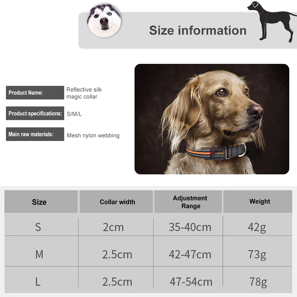 S/M/L Светоотражающий ошейник для собак и кошек d образное кольцо анти грязный