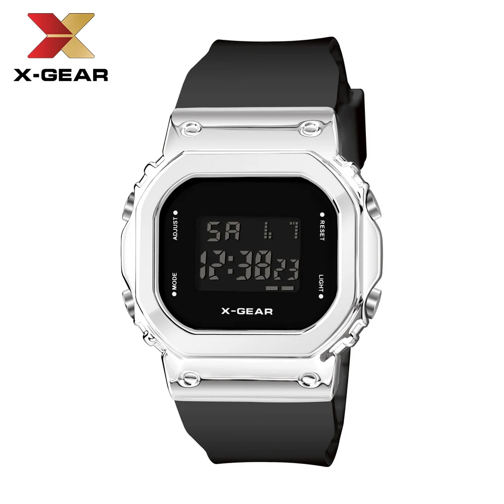 X-GEAR Business Men Watches Waterproof Sport Watch Stainless Steel Digital Wristwatches Clock Relogio Masculino Erkek Kol Saati boamigo brand men sport watch analog digital quartz wrist watches gold steel male gift clock relogio masculino erkek kol saati