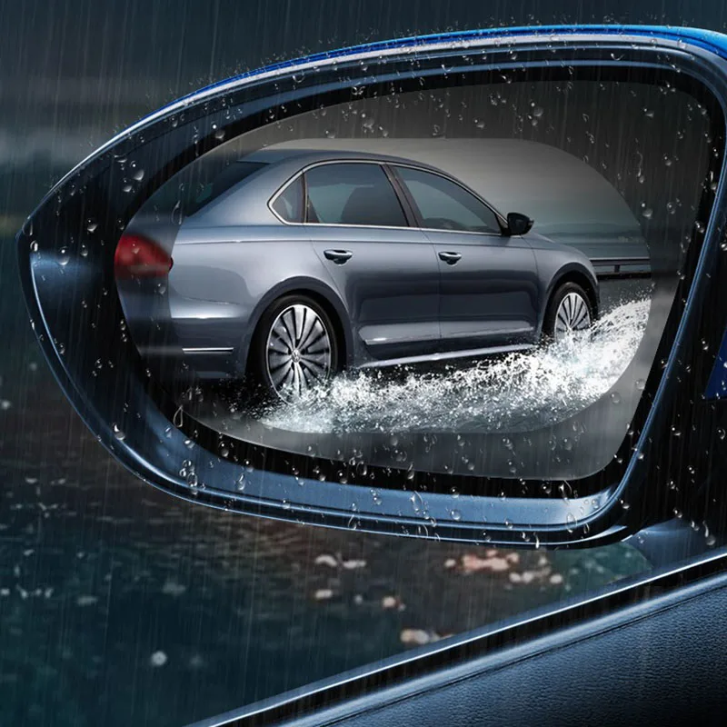 2 шт. водонепроницаемая и противотуманная пленка для автомобильного зеркала