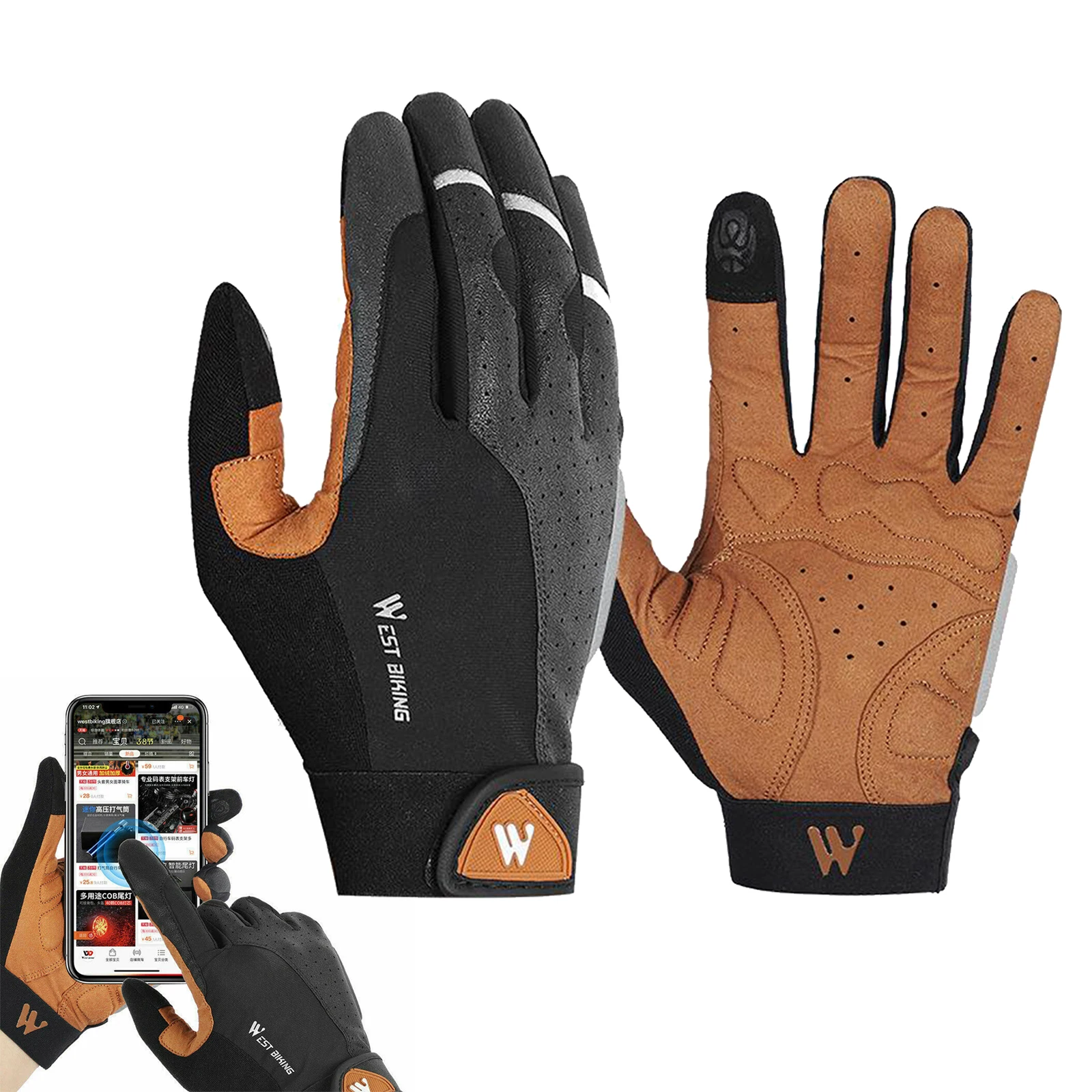 

Winter Waterproof Touch Screen Anti- Windproof Ski Bike Full Gloves