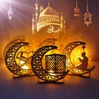 Деревянный кулон, ИД Мубарак украшения на Рамадан для дома, исламский мусульманский декор для вечеринки, украшение для ИД, Карим, Рамадан, ИД-аль-Адха