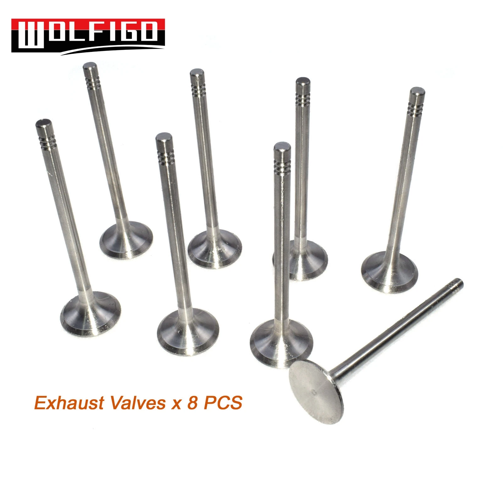 8PCS Exhaust WOLFIGO Впускной Выпускной клапан и шток сальник для VW Golf G-TI тигуан Жук AUDI 06D109601M, 06D 109 601 M, 06D109611H, 036109675A - Цвет: 8PCS Exhaust