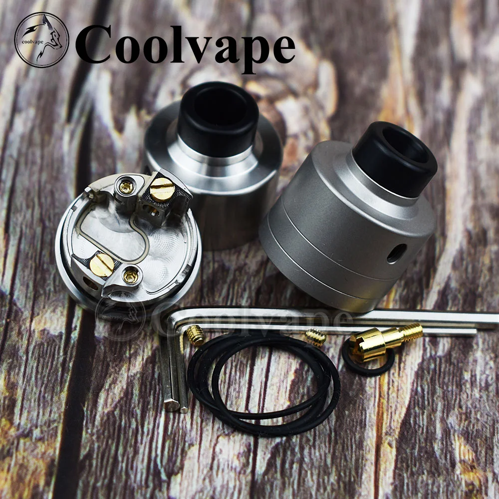 coolvape haku Riviera RDA atomizer top fill tank 316ss 22mm Tank vs LA Dripper For THC Tauren Mod E Cigarette Vaporizer | Электроника