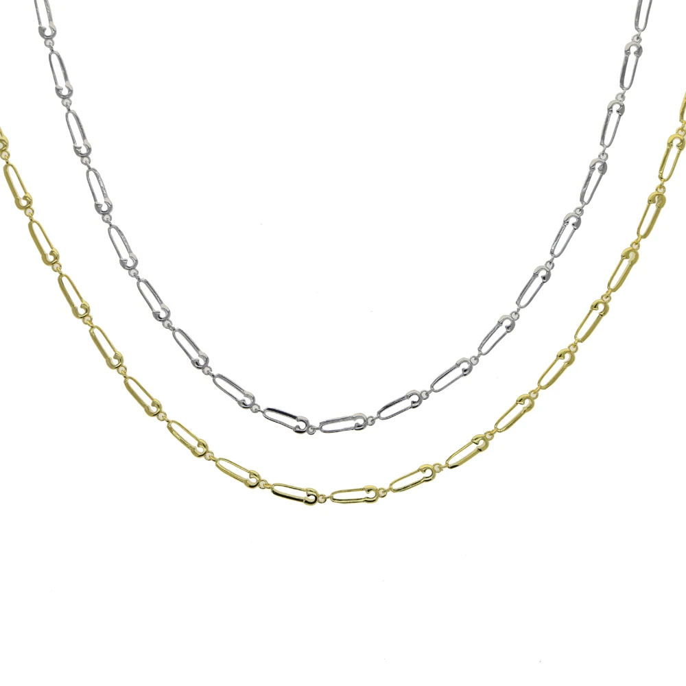 Простой женский чокер на цепочке Европейская Женская Защитная булавка модное