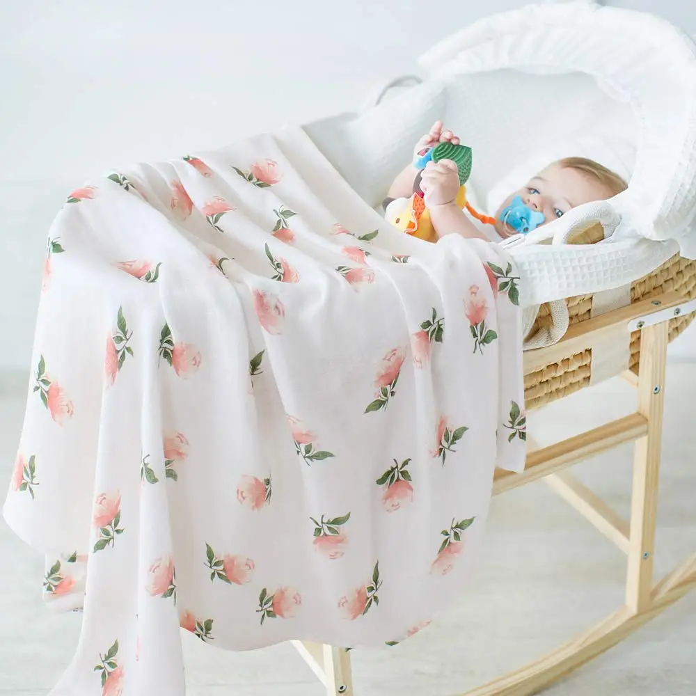 

1pcs Double Layer Muslin 100% Cotton Baby Swaddles Soft Newborn Multipurpose Blankets Bath Gauze Infant Wrap Sleepsack 120*120cm