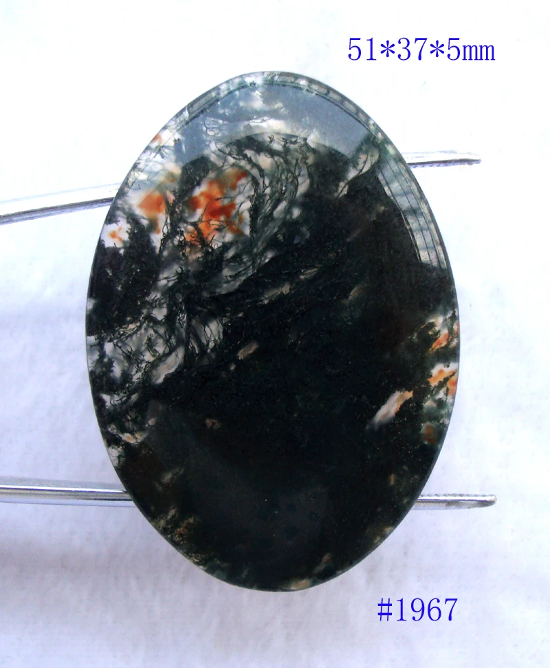 Натуральный моховой агат овальной формы подходит для подвесок женской и мужской ювелирной бижутерии для свадеб, вечеринок, дня рождения.