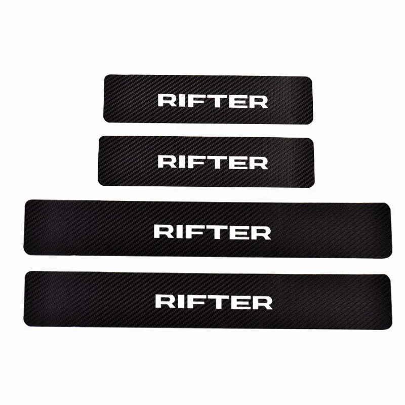 

For Peugeot Rifter Door Threshold Plate Car Door Sill Step Plate Carbon Fiber Pu leather Car-Styling