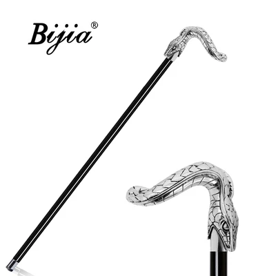 Silver snake eating BIJIA джентльмен трость domineering ручка в виде животного скипетр креативный подарок civilized трость - Цвет: Silver snake eating