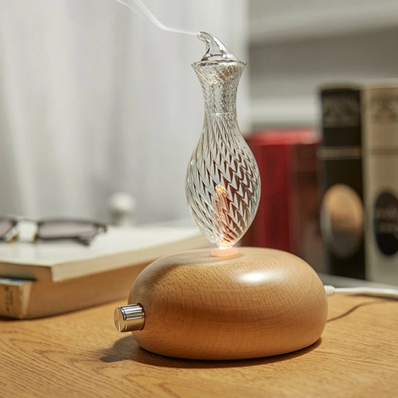 Solid Wood Essential Oil Humidifier Diffuser Aroma Diffusers with 4 Timers Intelligent Switch for Home Yoga Office Spa | Бытовая