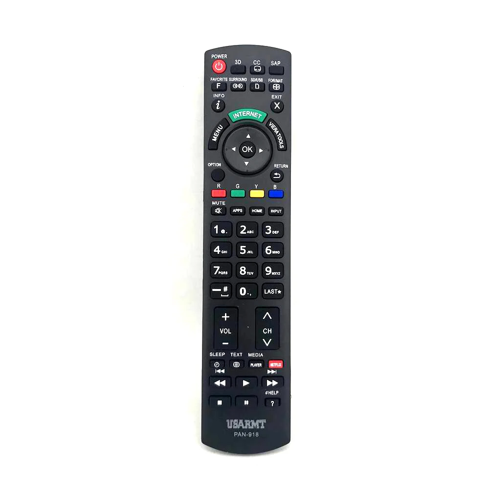 

New PAN-918 suitable For PANASONIC NETFLIX 3D 32" - 85" TV Remote Control Used For N2QAYB000485