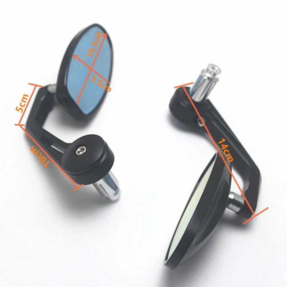 

1 Pair Universal Handle Bar End Rearview Side Mirrors for CNC Aluminum Motorcycle Side Rearview Mirrors Accessories