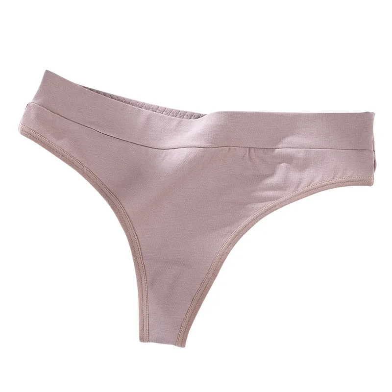 

2021 Europe and the United States appeal of low-rise sexy t-shaped pants female cotton thong non-trace breathable sports pants