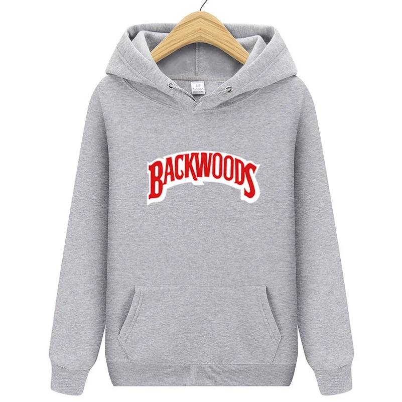 Прибытие BACKWOODS толстовки мужские свитшоты осень зима флисовая Толстовка Модные хипстерские спортивные костюмы спортивный костюм мужская Толстовка - Цвет: Серый