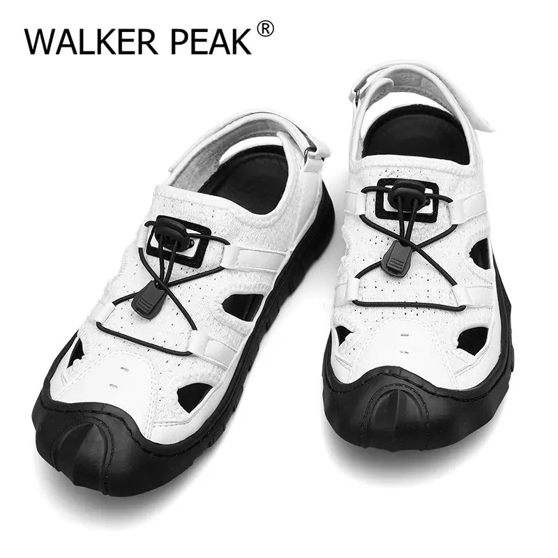 Сандалии Walkerpeak мужские из натуральной кожи модная повседневная нескользящая