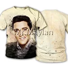 Футболка The King Elvis Presley с 3D принтом для мужчин и женщин, уличная одежда в стиле рок, модная одежда, топы в стиле хип-хоп, WQ72