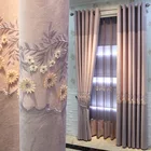 Шениль рельефная вышивка Теплый Розовый Фиолетовый высококлассные атмосферные занавески гостиная Главная спальня французское окно на заказ