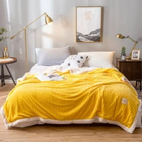 super soft solid thicken fleece plush blankets for beds striped throw sofa cover bedspread weighted warm blankets throw blanket