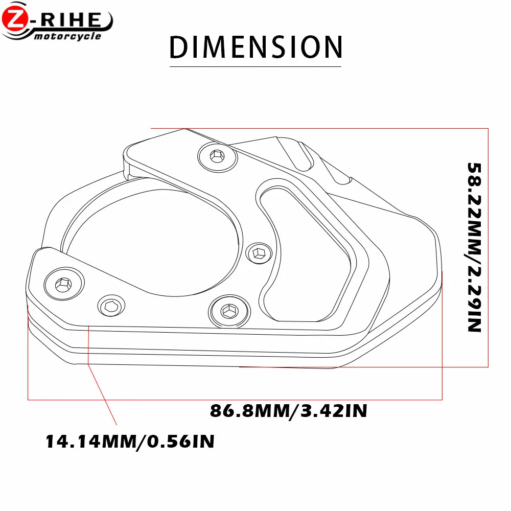 Алюминиевые аксессуары для мотоциклов Sidestand подставка ног поддержка боковая