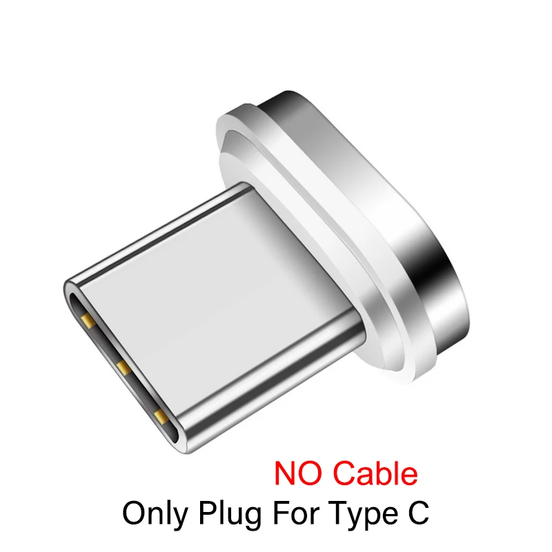 Only Type C Plug Магнитный кабель 1 м для iPhone XS 8 7 samsung S9 Быстрая зарядка 3,0 Micro usb type C Магнитный зарядный шнур для телефона - Цвет: Only Type C Plug