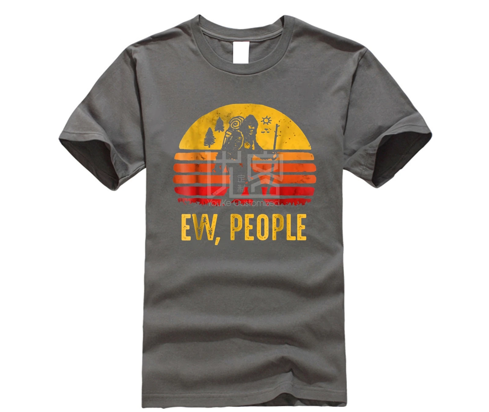 Брендовая мужская рубашка забавная Ретро футболка Bigfoot Ew People подарок для женщин и
