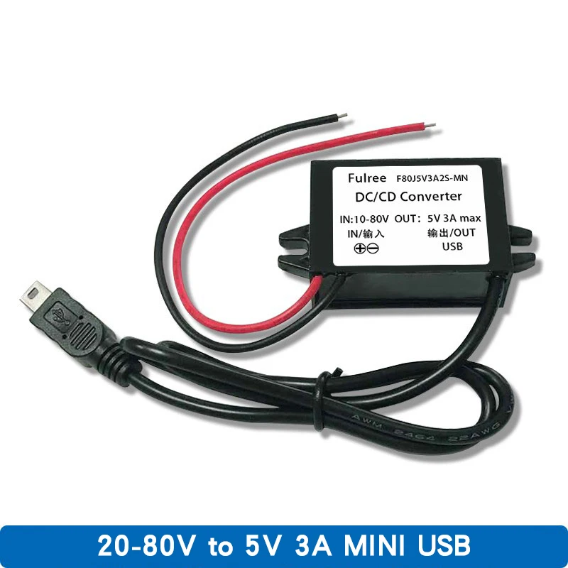 Mini Micro 2 USB 12 В 24 в 36 48 (20 80 в) до 5 3 А|Инверторы и конвертеры| |