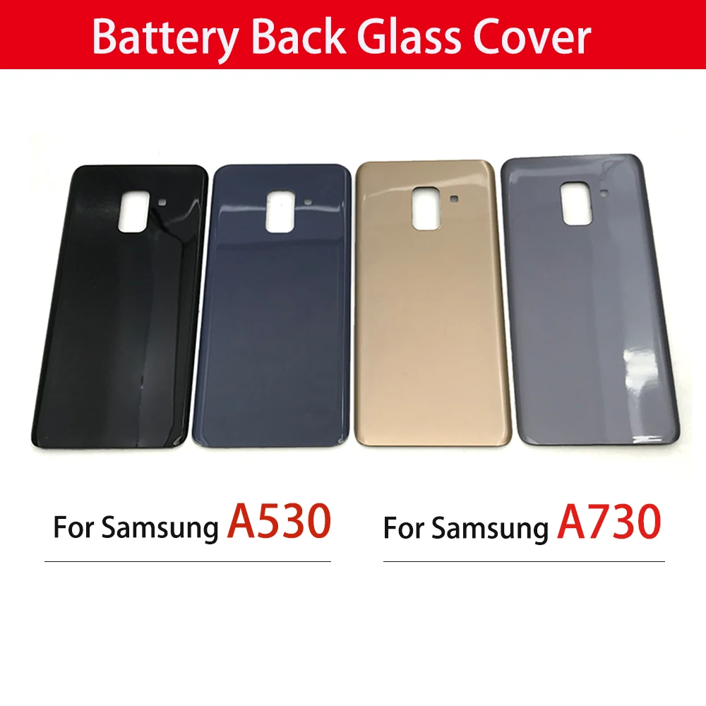 Задняя крышка из стекла для Samsung Galaxy A8 Plus + 2018 A730 A730F A530 A530F задняя батарейного