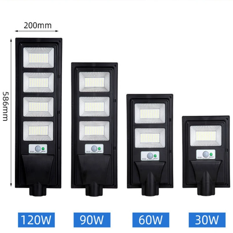 

30/60/90/1200W IP65 LED Solar Street Flood Light Motion Sensor Wall Lamp with Remote Control for Villas Garden Yard and Pathway