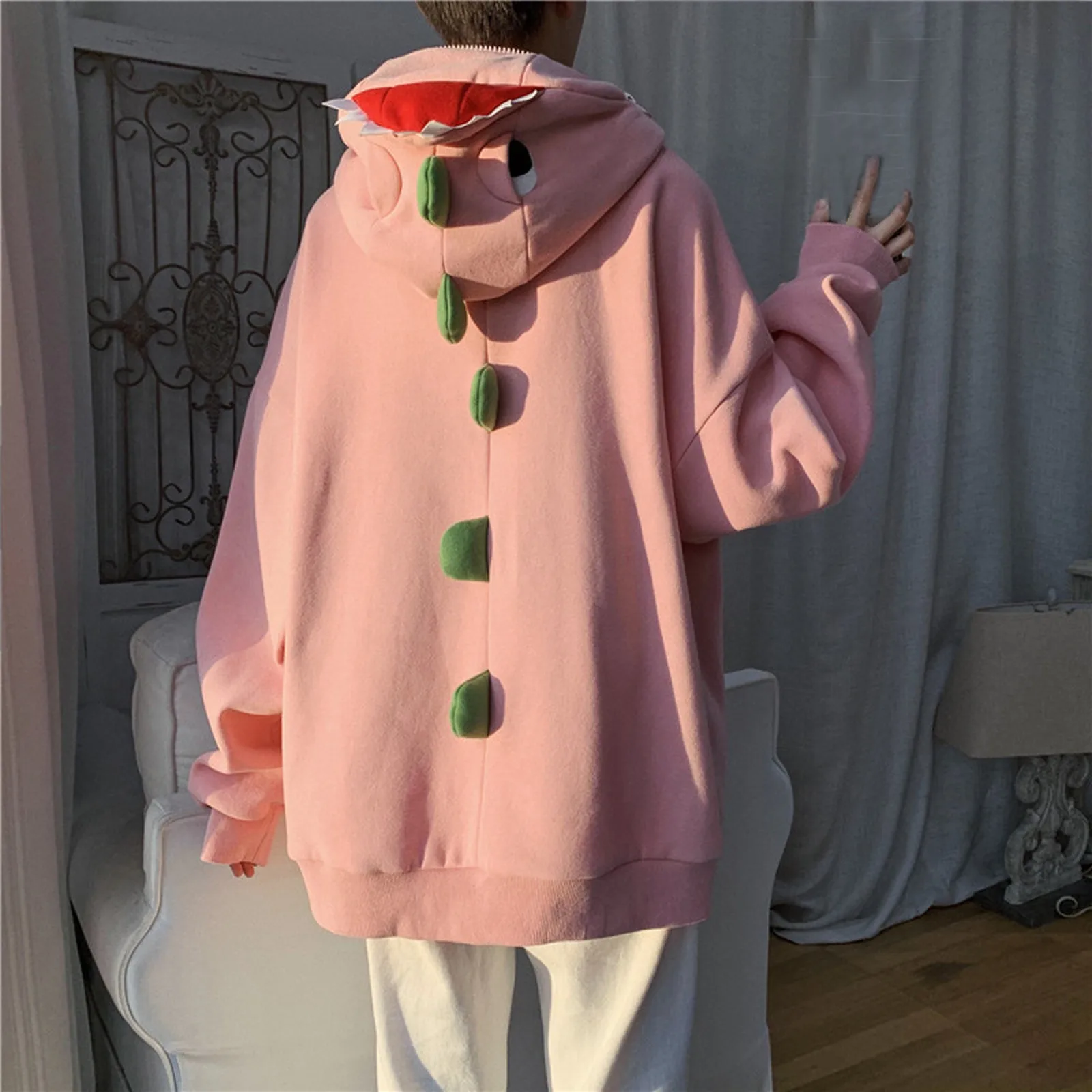 

Hooded Sweatshirts Women's Fashion Stitching Three-dimensional Hoodies Cute Design Pullover Lovely Comfortable Clothing Jacket