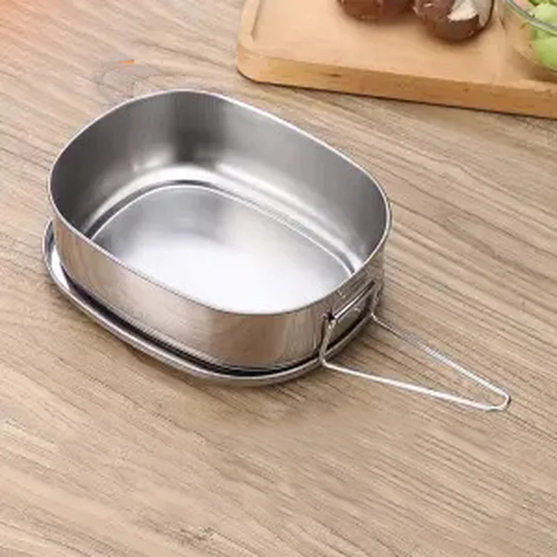 Ланч бокс из нержавеющей стали однослойный двойной контейнер для быстрого