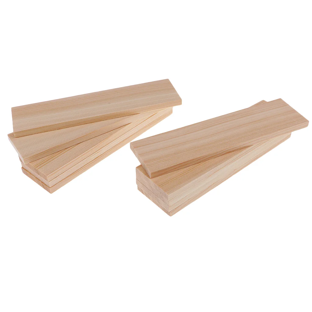 

10X Wooden 150x40x6mm Unfinished Pine Wood Craft For Crafting Modeling DIY