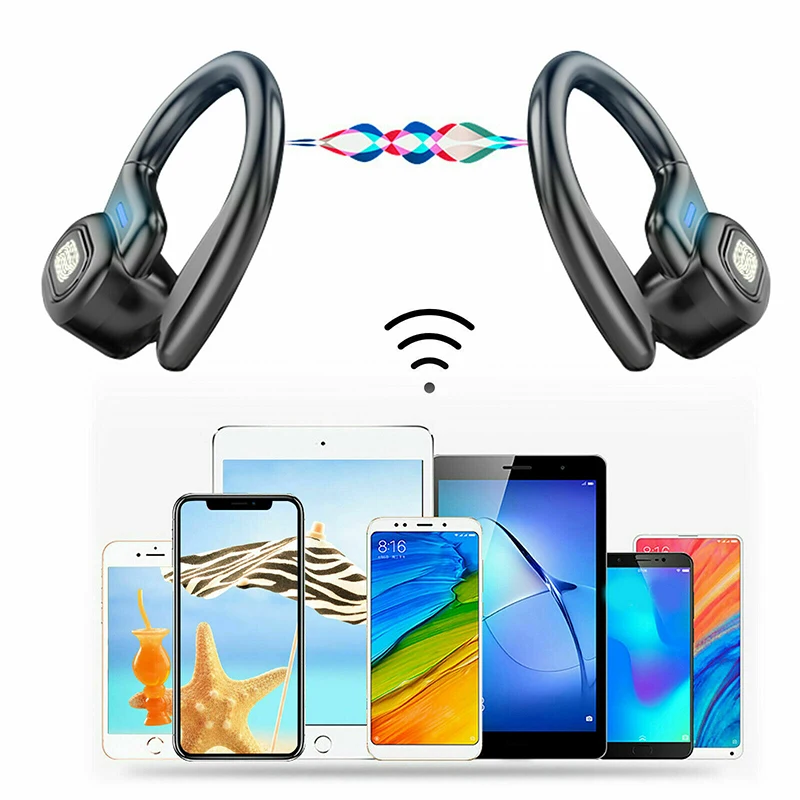 

Sport Wireless Hang-ear Earphones Noise Cancelling Waterproof Headsets bluetooth 5.0 Headphones For Mobile iPhone Accessories
