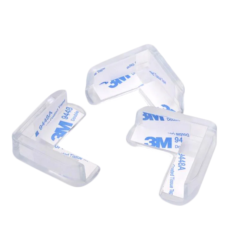 Protector de silicona transparente para ni&ntilde;os y beb&eacute;s, cubierta de protecci&oacute;n de esquinas de mesa, anticolisi&oacute;n, 4 unidades-4